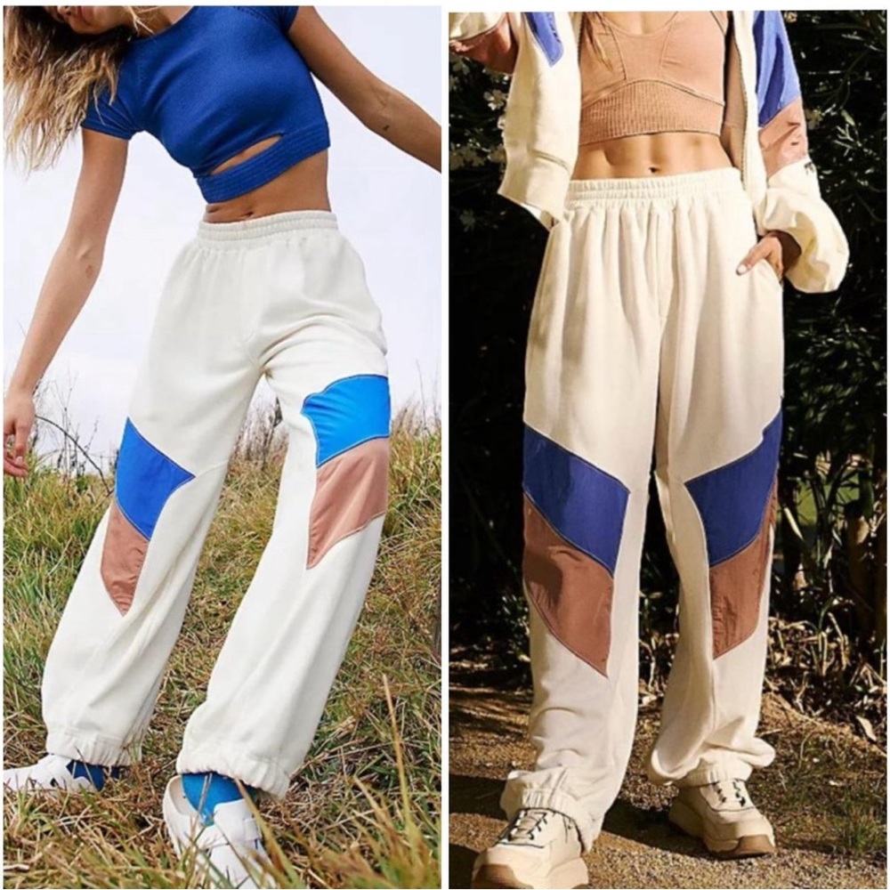 FP Movement Hot Track Pants - Ivory Combo Size Small - NWOT